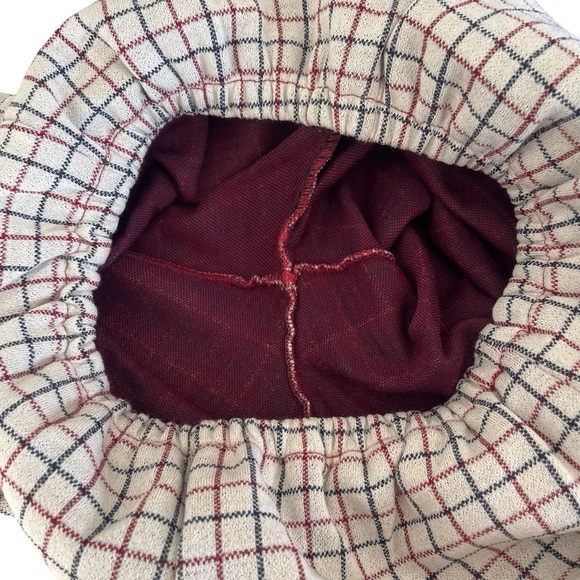 Vintage 70s ILGWU grandma flare plaid grid pants S - Picture 11 of 13